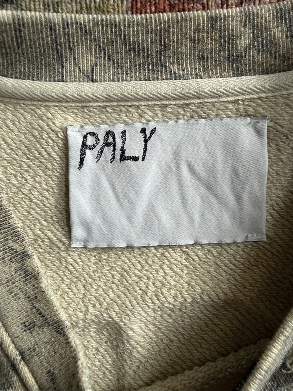 PALY Distressed Camo Crewneck Sweatshirt - Light Gray - Picture 2 of 7